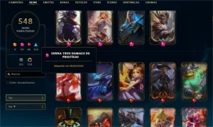 conta com 548 skins prata 2 - League of Legends LOL