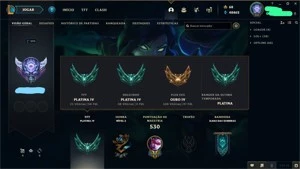 Conta de LOL Platina e varias vezes Dima com +470 skins - League of Legends