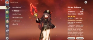 Conta Genshin Ar57 / 9X6★ / Hutao + Homa, Shog C1 - Genshin Impact