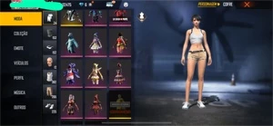 Free fire 1 passe, angelical fem e masc, pacotes, calca rara