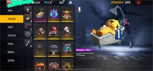 Free fire 1 passe, angelical fem e masc, pacotes, calca rara