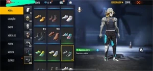 Free fire 1 passe, angelical fem e masc, pacotes, calca rara