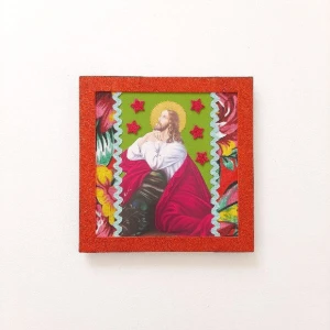 Quadrinho Retrô Jesus Orando - Artesanato e Personalizados