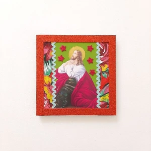 Quadrinho Retrô Jesus Orando - Artesanato e Personalizados