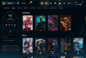 Conta Com 96 Skins - 137 Campeões - Nível 120 - Riot Singed - League of Legends LOL