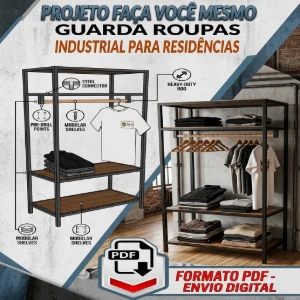 Guarda-Roupas Industrial para Residências - Projeto em PDF - Outros