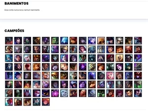 Conta bronze 2 com 110 Champs e 217 Skins + 30 Cromas - League of Legends LOL