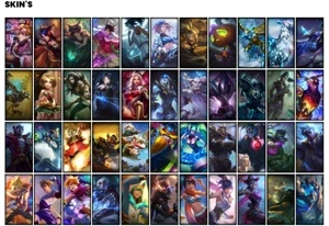 Conta bronze 2 com 110 Champs e 217 Skins + 30 Cromas - League of Legends LOL