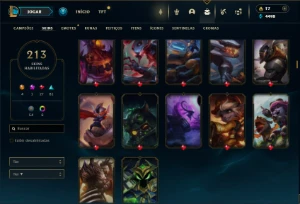 Ferro 2 com TODOS os champs e 213 Skins + 4 Ultimates - League of Legends LOL