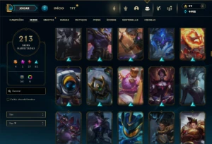 Ferro 2 com TODOS os champs e 213 Skins + 4 Ultimates - League of Legends LOL