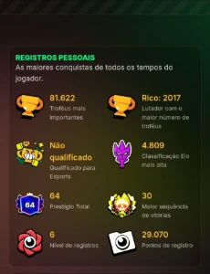 Conta Braw Stars de 81k de troféus - Brawl Stars