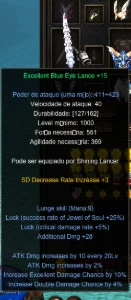 Megamu Itens GL Topados Blue Eye full+15 ALL !  - MU Online