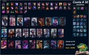 Conta Smurf com 100 Orbes - League of Legends LOL