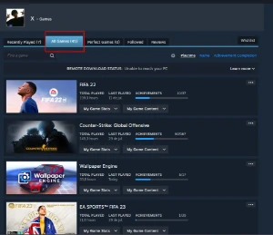 Steam Nível 101 - Csgo Prime + Fifa 22,23 + 38 Jogos.