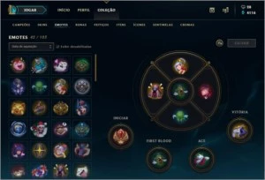 Conta de LoL D4,Nível 235, 133 skins - League of Legends