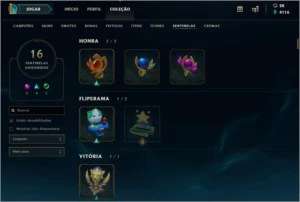 Conta de LoL D4,Nível 235, 133 skins - League of Legends