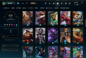 Bronze 4 com 115 Champs e 60 Skins ( Mais de 150 Jogos ) - League of Legends LOL