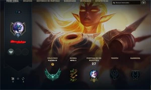 Conta ouro 1/ 100 % de win rate - League of Legends LOL
