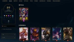 Conta League of Legends Full Acesso - 137 Champs e 89 Skins LOL