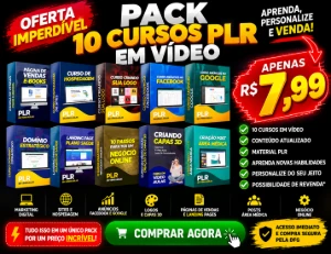 🔥 Pack 10 Cursos Plr Em Vídeo | Só R$ 7,99 - Cursos e Treinamentos
