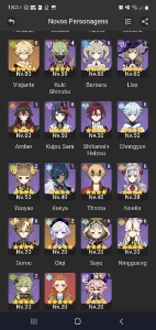Scara C1 com Bis + Hutao C1 com Bis R2 e muito mais - Genshin Impact