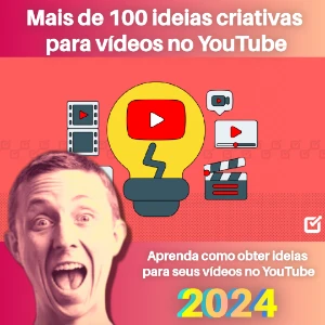 Mais de 100 ideias criativas para vídeos do YouTube - eBooks