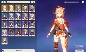 Conta yoimiya + arco de amos + keqing + arma de jade AR 36 - Genshin Impact