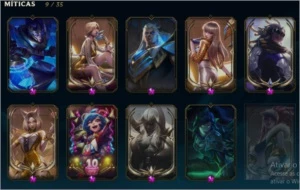 CONTA LOL GOLD I, 409 SKINS - 9 MÍTICAS - 4 ULTIM - 36 LEND - League of Legends