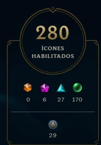 CONTA LOL GOLD I, 409 SKINS - 9 MÍTICAS - 4 ULTIM - 36 LEND - League of Legends