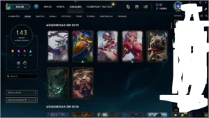 Conta de lol platina  143 skins