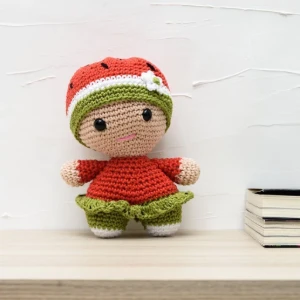 Bebê Melancia Amigurumi Artesanal Bebê Chá de Bebê Frutas - Artesanato e Personalizados