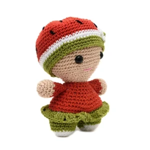 Bebê Melancia Amigurumi Artesanal Bebê Chá de Bebê Frutas - Artesanato e Personalizados