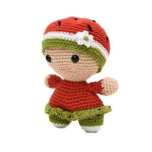 Bebê Melancia Amigurumi Artesanal Bebê Chá de Bebê Frutas - Artesanato e Personalizados