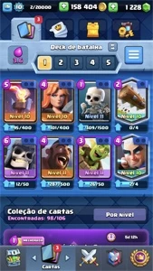 Conta Clash Royale 150 mil de ouro, 1200 gemas, 5300 troféus