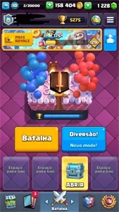 Conta Clash Royale 150 mil de ouro, 1200 gemas, 5300 troféus