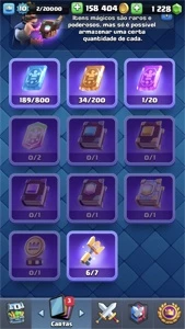 Conta Clash Royale 150 mil de ouro, 1200 gemas, 5300 troféus