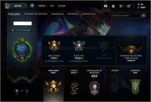 Conta ouro 1 com 150 champs e 403 skins ( 8 vitoriosas ) - League of Legends LOL