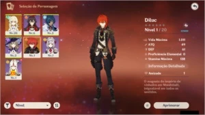 ✨ GENSHIN IMPACT - DILUC 5⭐ AR5-10 ✨ #00004