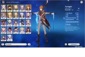 AR55 CHILDE , ZHONGLI, ALBEDO, KEQING, JEAN E TODOS OS 4* - Genshin Impact