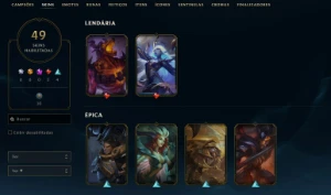 Conta League of Legends Full Acesso - 122 Champs e 49 Skins LOL