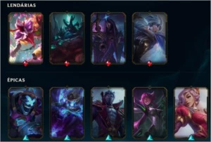 CONTA LOL 🌟 PLATINA 3 🌟 59 SKINS 🌟 124 CAMPEOES - League of Legends