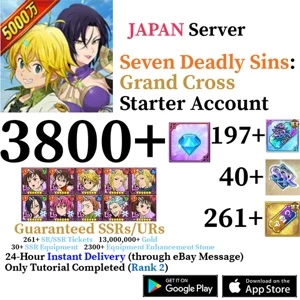 [JP] 3800+ Diamonds | Seven Deadly Sins 7DS Grand Cross - Outros