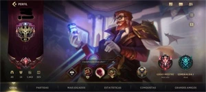 CONTA WILD RIFT GRÃO-MESTRE TEMP PASSADA; TOP GRAVES; 223 WC - League of Legends: Wild Rift LOL WR