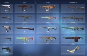 Conta Valorant com R$800,00 em skins e passes