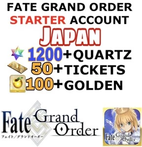 Fate Grand Order {jp} CONTA LEVEL 1 + 1200 QUARTZ - Outros