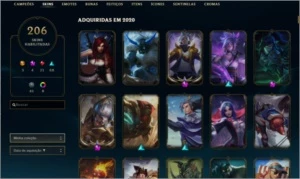 Conta LOL D4 206 skins Full champs - League of Legends
