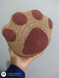 Almofada Pata de cachorro - Artesanato e Personalizados