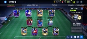 Conta FIFA mobile 112 over entrosamento 100