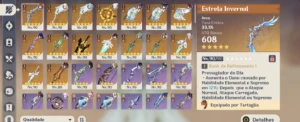 35 personagens 5 estrelas, 16 armas 5 estrelas - Genshin Impact