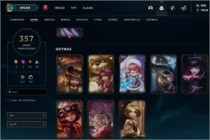 Conta de LoL - 357skins lvl 263 - League of Legends